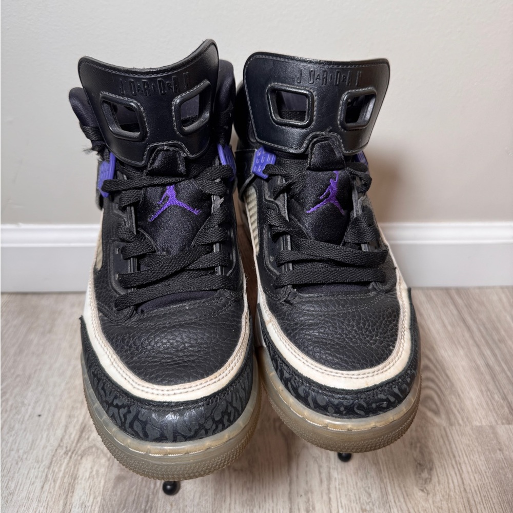 Jordan Spizike Size 8 | Black Purple | Retro Basketball Shoes | Worn Condition